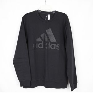 Adidas Mens Large Sweater Black Logo On front